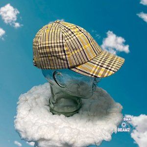 H&M Yellow Plaid Cotton Cap